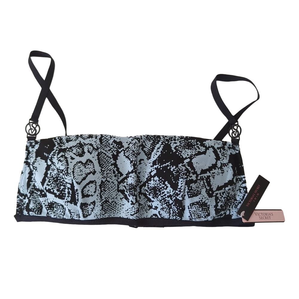 NWT Victoria's Secret Snake Print Reptile Cobra Python Swimsuit Bandeau Top M
